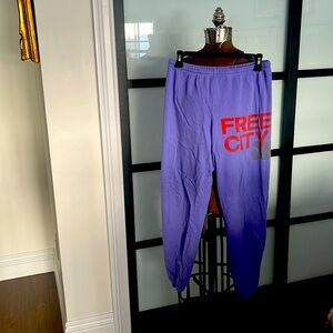 Free City light purple size small unisex sweats/joggers.